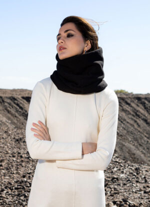Black Cotton Comfort Snood