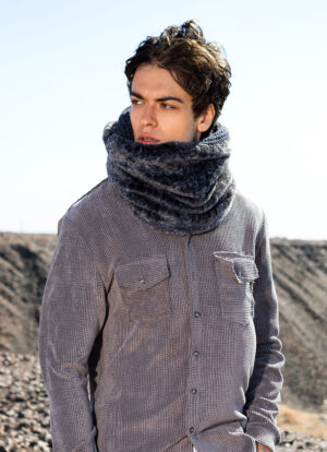 Blue Gray Delight Eco Fur Snood