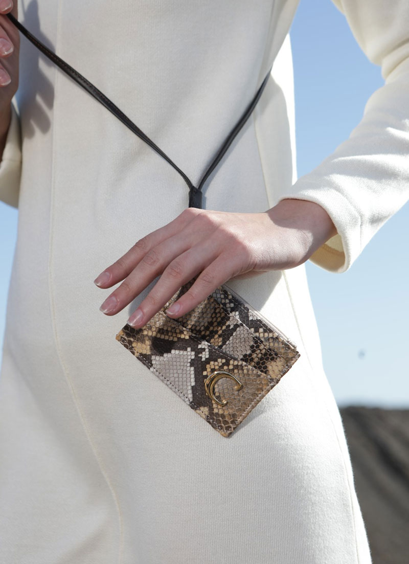 SNAKE SKIN LEATHER CARD HOLDER - Image 2