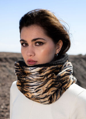 Tiger Stripe Eco Fur Snood