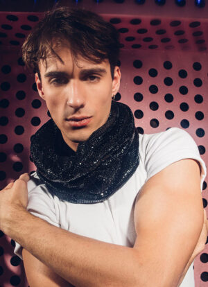 BLACK Metal Mesh SNOOD