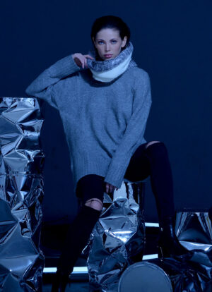 Off-White Croco Embossed Eco Fur Snood