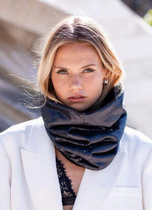 Black & Silver Sequin Chic Snood