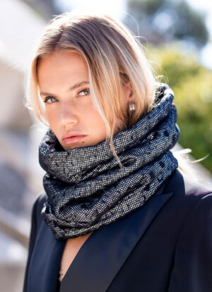 Radiant Silver Lace Snood