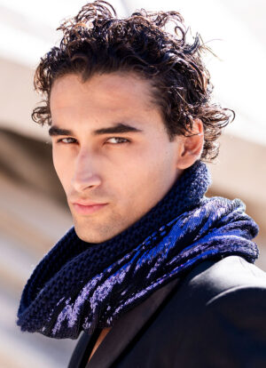 Royal Blue & Black Sequin Snood