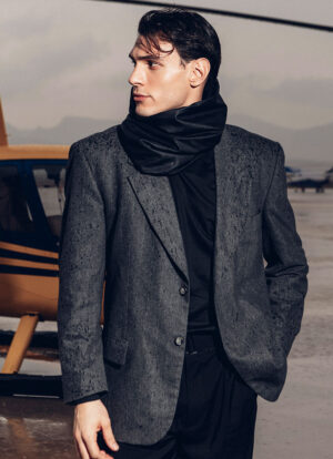 Black Luxe Sheepskin Snood