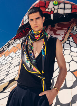 AVIAN KALEIDOSCOPE SILK SCARF