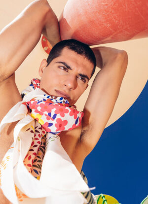 BLOSSOM BLITZ EUPHORIA SILK SCARF