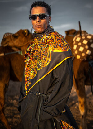 EBONY ETHNIC SILK SCARF