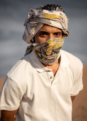 RADIANT SOLAR BLOOM SILK SCARF