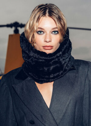 Black Classic Eco Fur Snood