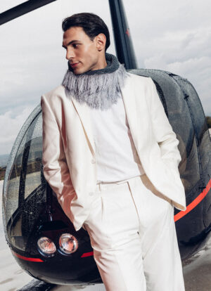 Gray Glam Fringe Snood