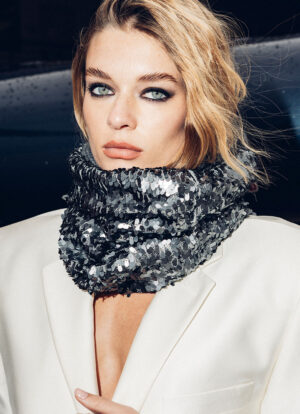 Gray Metallic Snood
