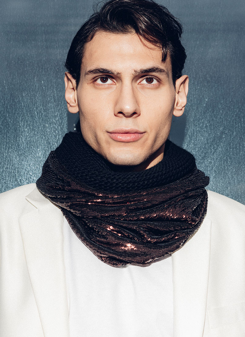 Mocha Midnight Sequin Snood - Image 2