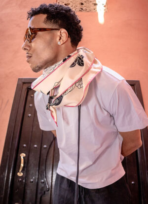 ROCK FLOWERS SILK BELT